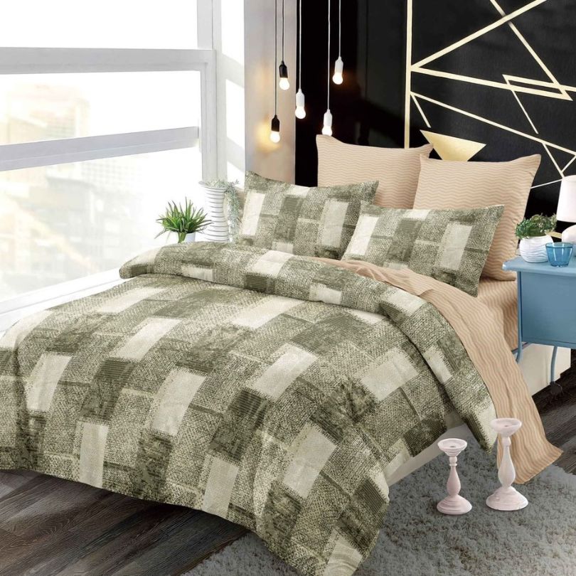 Lenjerie de Pat Finet 6 Piese cu Elastic – Premium, 100% Bumbac | 0031-PV