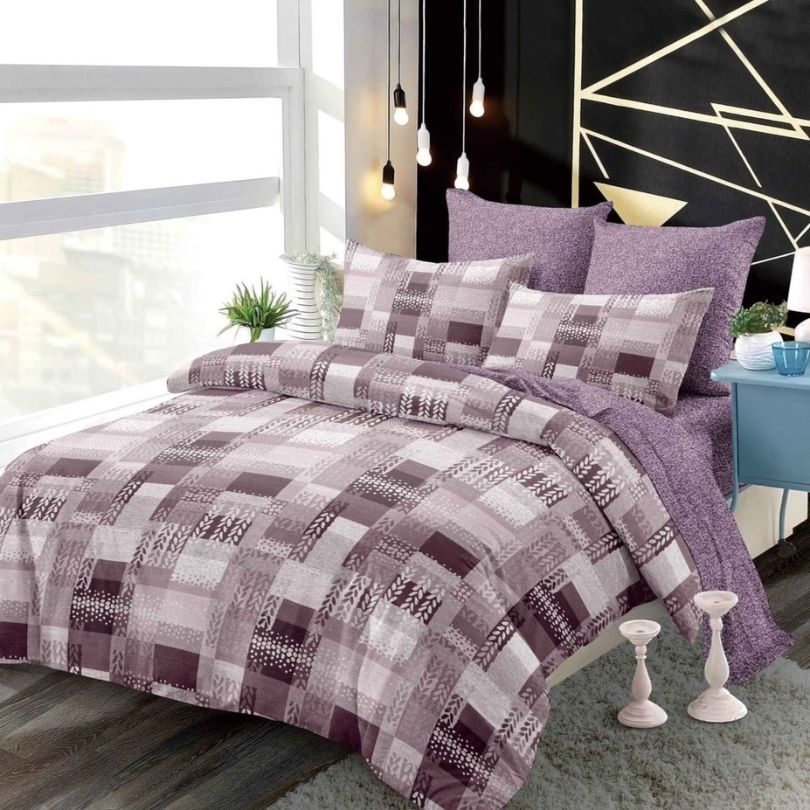 Lenjerie de Pat Finet 6 Piese cu Elastic – Premium, 100% Bumbac | 0032-PV