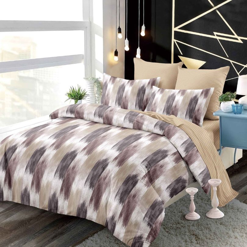 Lenjerie de Pat Finet 6 Piese cu Elastic – Premium, 100% Bumbac | 0033-PV