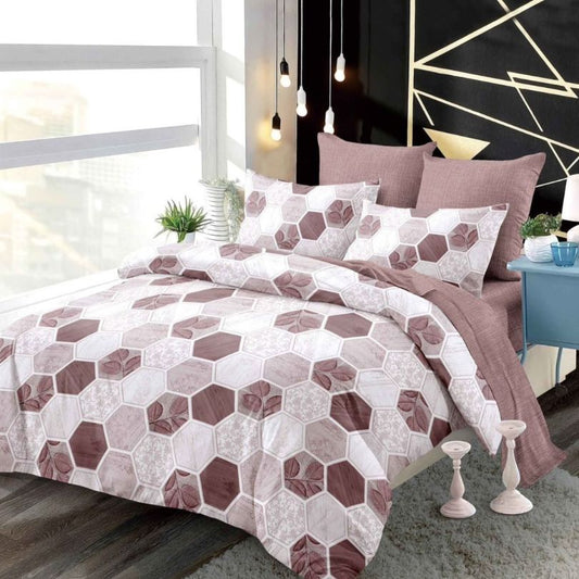 Lenjerie de Pat Finet 6 Piese cu Elastic – Premium, 100% Bumbac | 0035-PV