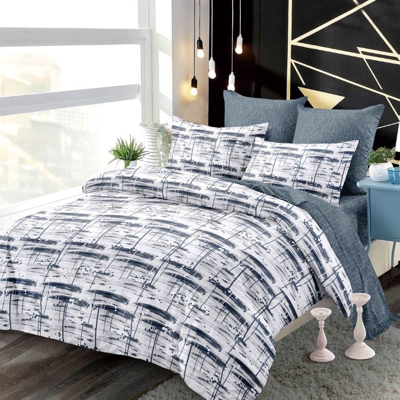 Lenjerie de Pat Finet 6 Piese cu Elastic – Premium, 100% Bumbac | 0043-PV