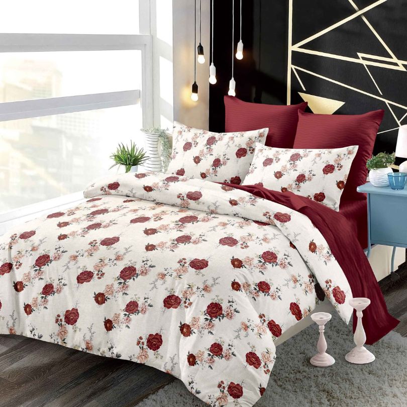 Lenjerie de Pat Finet 6 Piese cu Elastic – Premium, 100% Bumbac | 0044-PV