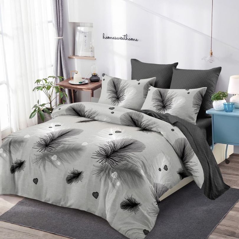 Lenjerie de Pat Finet 6 Piese cu Elastic – Premium, 100% Bumbac | 0047-PV