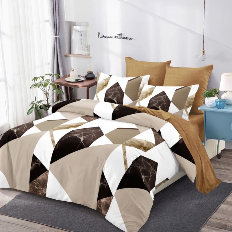 Lenjerie de Pat Finet 6 Piese cu Elastic – Premium, 100% Bumbac | 0050-PV