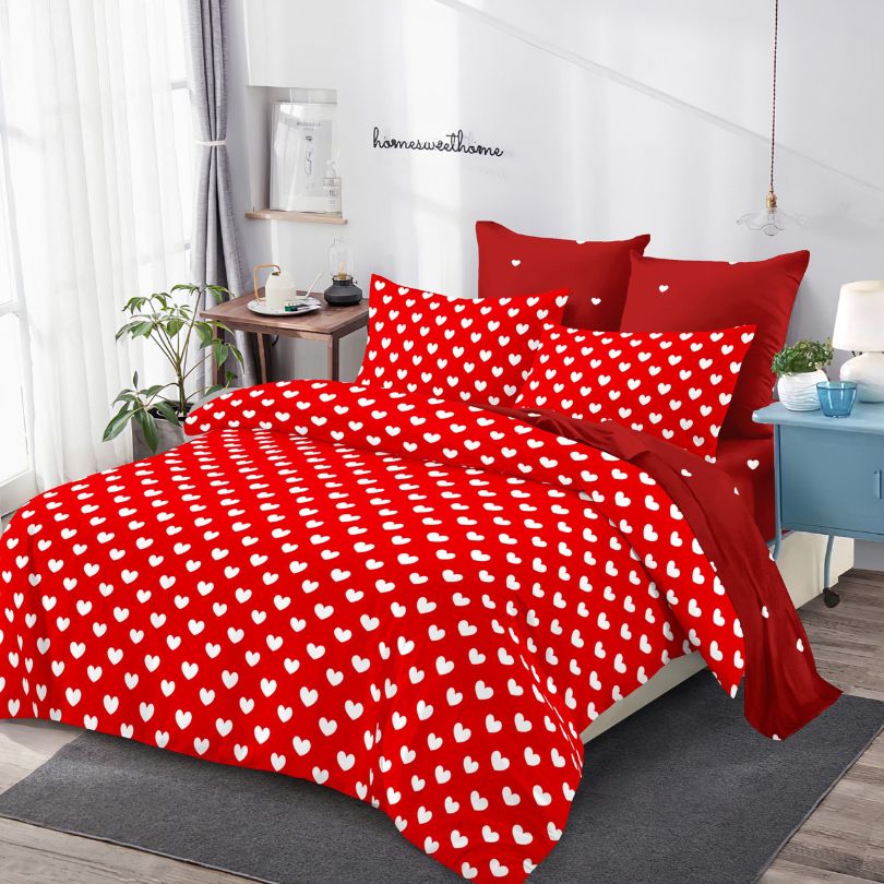 Lenjerie de Pat Finet 6 Piese cu Elastic – Premium, 100% Bumbac | 0051-PV