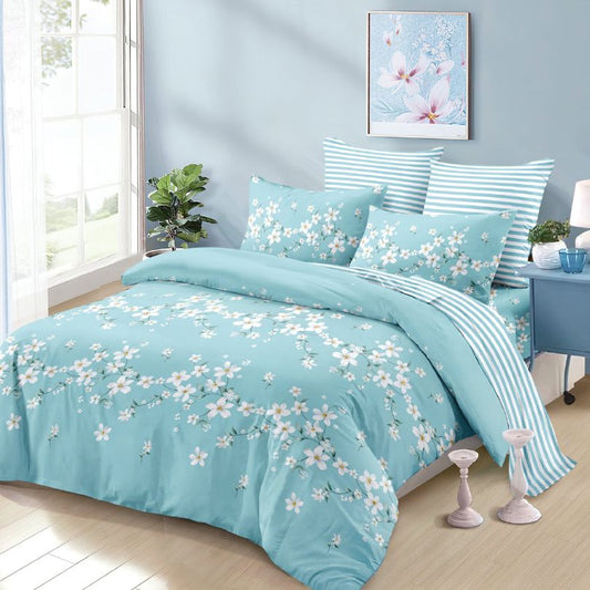 Lenjerie de Pat Finet 6 Piese cu Elastic – Premium, 100% Bumbac | 0067-PV 