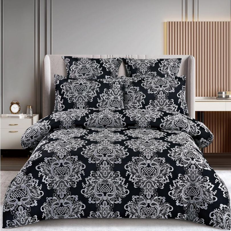 Lenjerie de Pat Jacquard 6 Piese – Bumbac 100% Premium, Design Elegant | COD: 1324-S