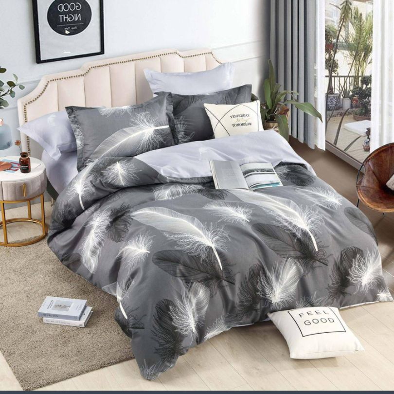 Lenjerie de Pat din Bumbac Finet cu Elastic – 6 Piese | Confort si Eleganta | COD 0101-J