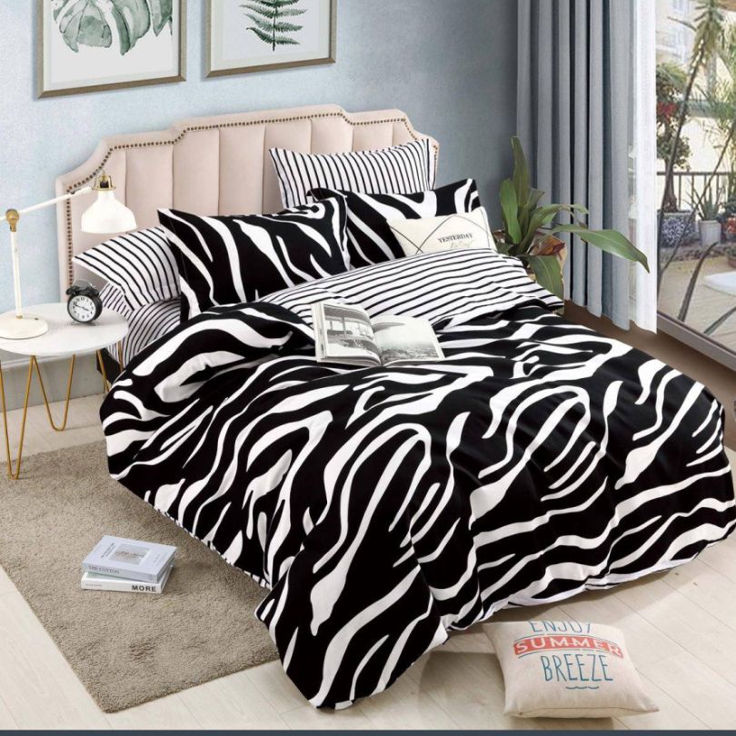 Lenjerie de Pat din Bumbac Finet cu Elastic – 6 Piese | Confort si Eleganta | COD 0103-J