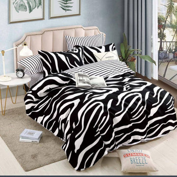 Lenjerie de Pat din Bumbac Finet cu Elastic – 6 Piese | Confort si Eleganta | COD 0103-J