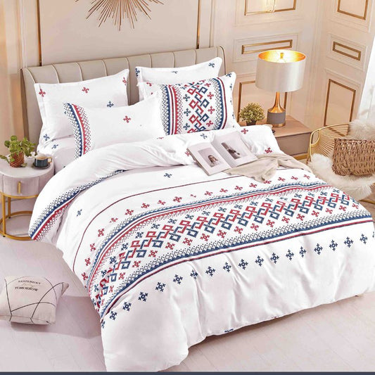 Lenjerie de Pat din Bumbac Finet cu Elastic – 6 Piese | Confort si Eleganta | COD 0116-J