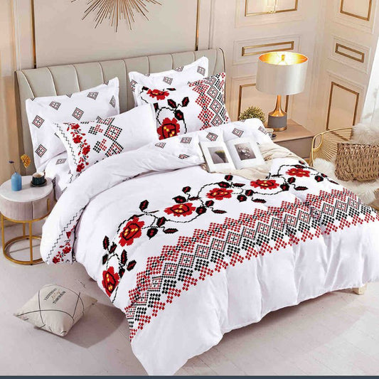 Lenjerie de Pat din Bumbac Finet cu Elastic – 6 Piese | Confort si Eleganta | COD 0118-J