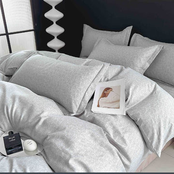 Lenjerie de Pat din Bumbac Finet cu Elastic – 6 Piese | Confort si Eleganta | COD 0121-J