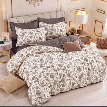 Lenjerie de Pat din Bumbac Finet cu Elastic – 6 Piese | Confort si Eleganta | COD 0123-J