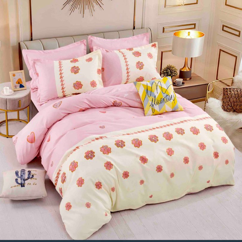 Lenjerie de Pat din Bumbac Finet cu Elastic – 6 Piese | Confort si Eleganta | COD 0127-J