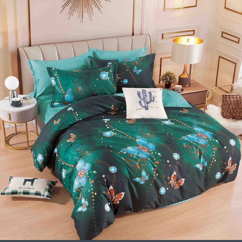 Lenjerie de Pat din Bumbac Finet cu Elastic – 6 Piese | Confort si Eleganta | COD 0144-J