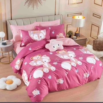 Lenjerie de Pat din Bumbac Finet cu Elastic – 6 Piese | Confort si Eleganta | COD 0145-J