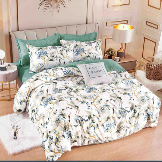 Lenjerie de Pat din Bumbac Finet cu Elastic – 6 Piese | Confort si Eleganta | COD 0147-J