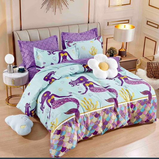 Lenjerie de Pat din Bumbac Finet cu Elastic – 6 Piese | Confort si Eleganta | COD 0149-J