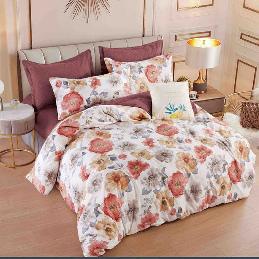 Lenjerie de Pat din Bumbac Finet cu Elastic – 6 Piese | Confort si Eleganta | COD 0154-J