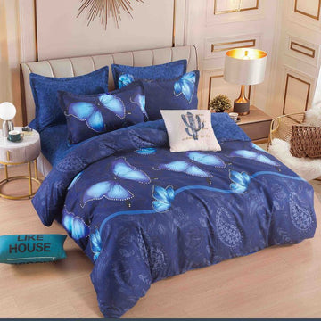 Lenjerie de Pat din Bumbac Finet cu Elastic – 6 Piese | Confort si Eleganta | COD 0157-J