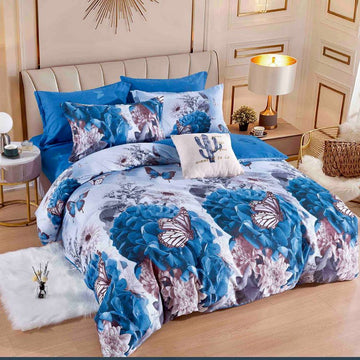 Lenjerie de Pat din Bumbac Finet cu Elastic – 6 Piese | Confort si Eleganta | COD 0159-J