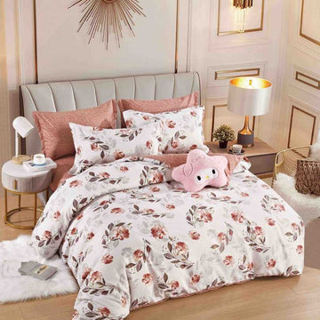 Lenjerie de Pat din Bumbac Finet cu Elastic – 6 Piese | Confort si Eleganta | COD 1288-J