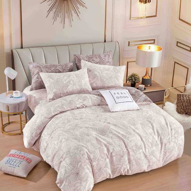 Lenjerie de Pat din Bumbac Finet cu Elastic – 6 Piese | Confort si Eleganta | COD 1292-J