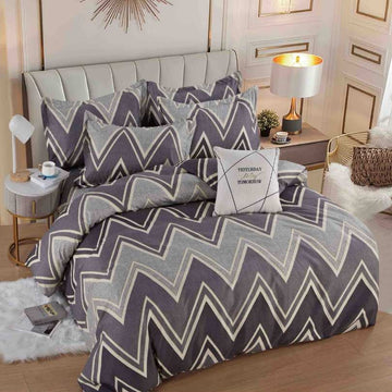 Lenjerie de Pat din Bumbac Finet cu Elastic – 6 Piese | Confort si Eleganta | COD 1295-J