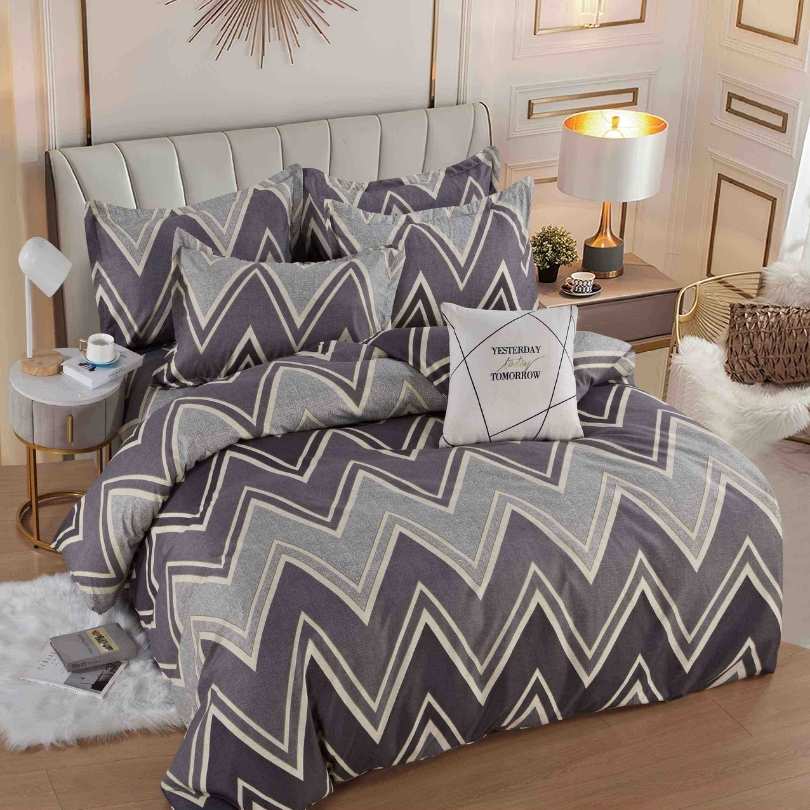 Lenjerie de Pat din Bumbac Finet cu Elastic – 6 Piese | Confort si Eleganta | COD 1295-J