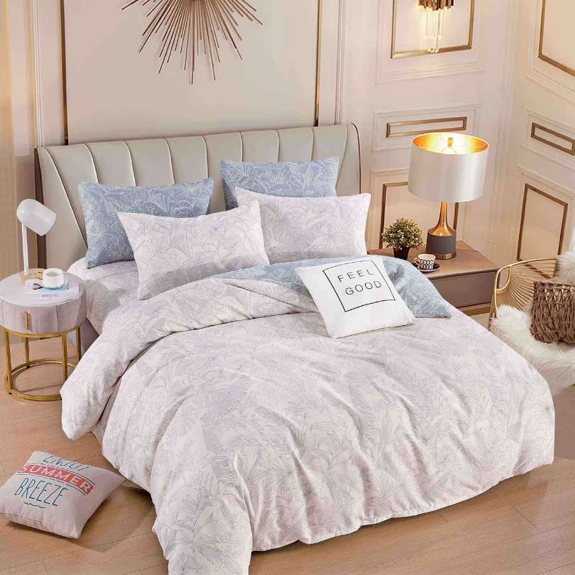 Lenjerie de Pat din Bumbac Finet cu Elastic – 6 Piese | Confort si Eleganta | COD 1300-J