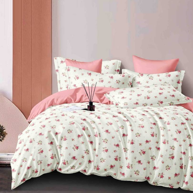 Lenjerie de Pat din Bumbac Finet cu Elastic – 6 Piese | Confort si Eleganta | COD 1308-J