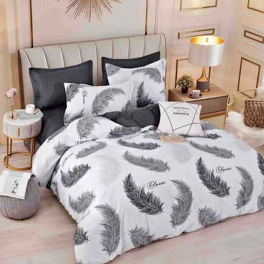 Lenjerie de Pat din Bumbac Finet cu Elastic – 6 Piese | Confort si Eleganta | COD 1320-J