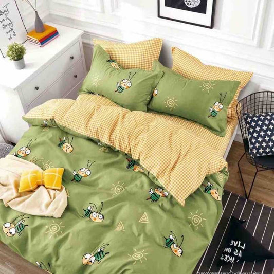 Lenjerie de Pat din Bumbac Finet cu Elastic – 6 Piese | Confort si Eleganta | COD 1323-J