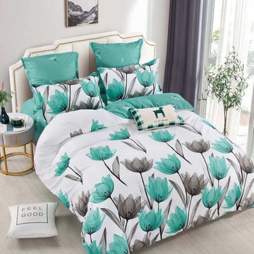 Lenjerie de Pat din Bumbac Finet cu Elastic – 6 Piese | Confort si Eleganta | COD 1330-J