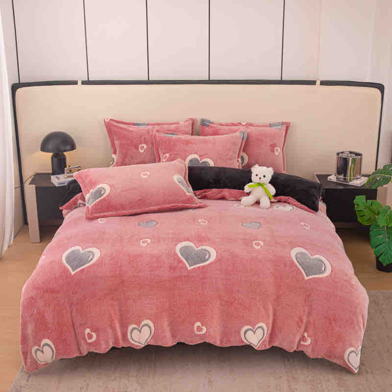 Lenjerie de pat Cocolino cu elastic - 4 piese | Confort și caldura pentru un somn odihnitor | COD 0753-J