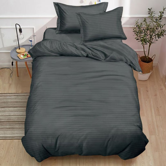 Lenjerie de pat Damasc, 6 piese, 1 persoana, eleganta si confort premium | 2799-S 