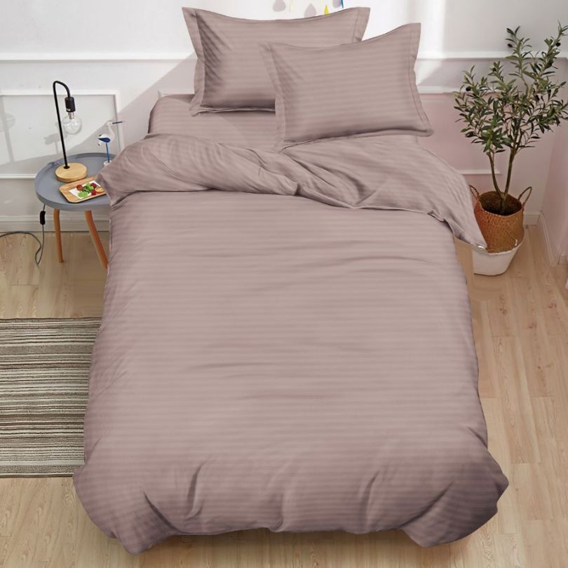 Lenjerie de pat Damasc, 6 piese, 1 persoana, eleganta si confort premium | 2806-S 