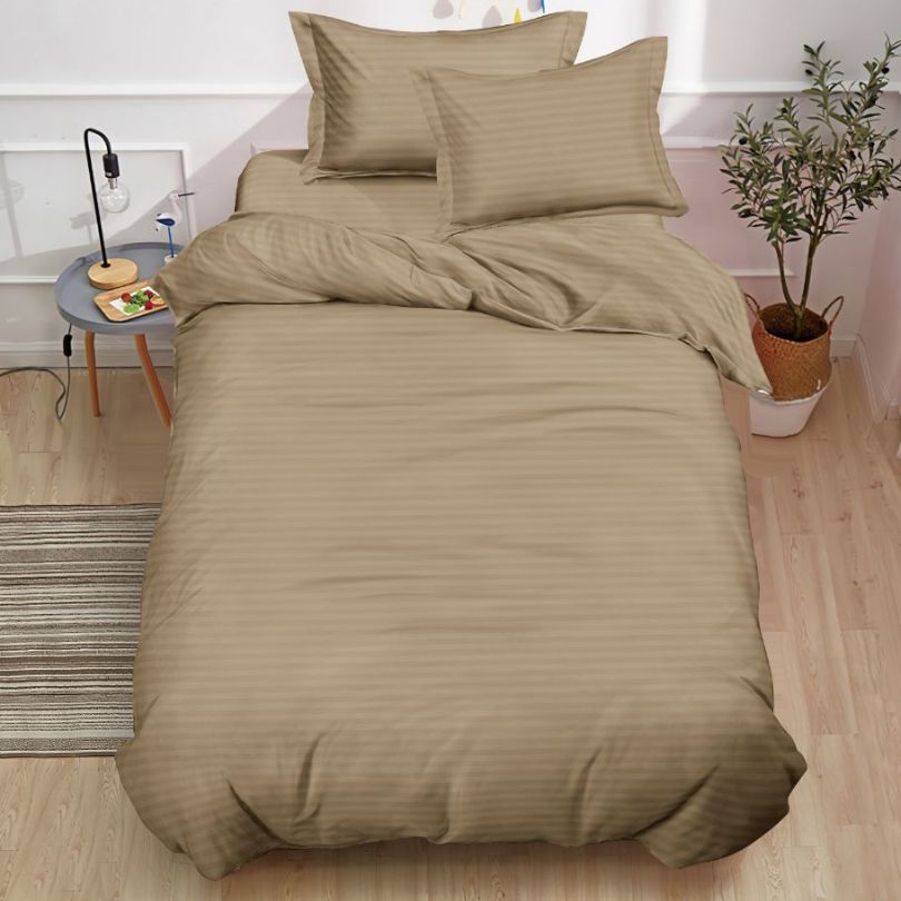 Lenjerie de pat Damasc, 6 piese, 1 persoana, eleganta si confort premium | 2807-S