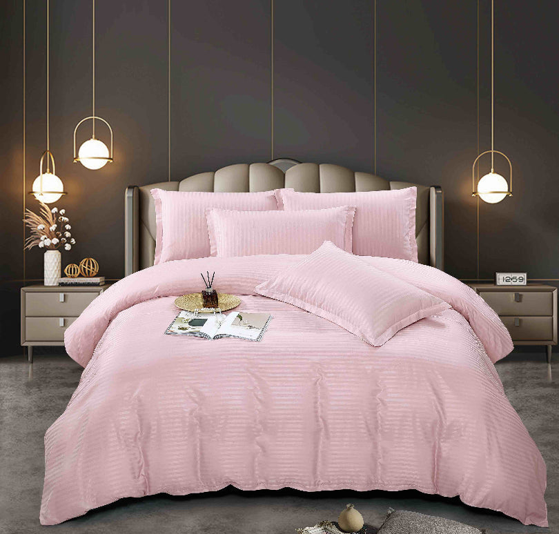 Lenjerie de pat Damasc cu elastic – 6 piese | Eleganta si Fixare Perfecta | COD 0573-J