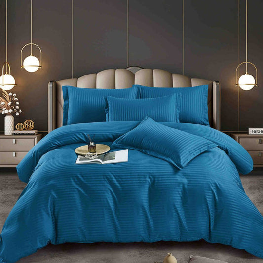 Lenjerie de pat Damasc cu elastic – 6 piese | Eleganta si Fixare Perfecta | COD 0582-J