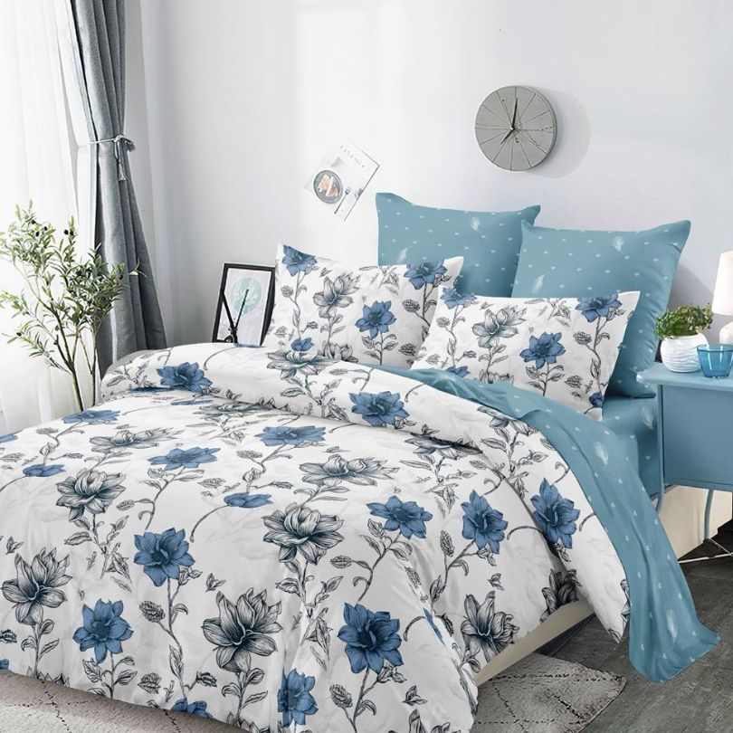 Lenjerie de pat Finet, 6 piese, ultra moale și călduroasă, set complet pentru confort | 3905-CV