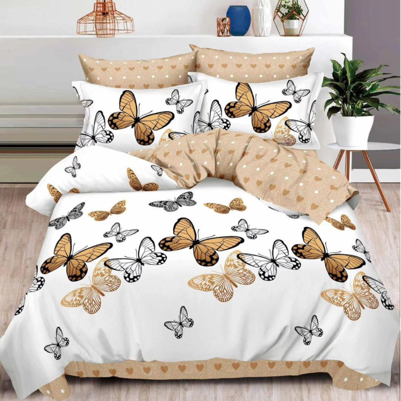 Lenjerie de pat bumbac finet cu elastic – 6 piese: Confort si stil pentru un somn odihnitor  | COD 0464-S