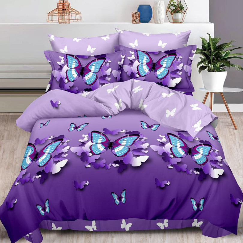 Lenjerie de pat bumbac finet cu elastic – 6 piese: Confort si stil pentru un somn odihnitor  | COD 0467-S