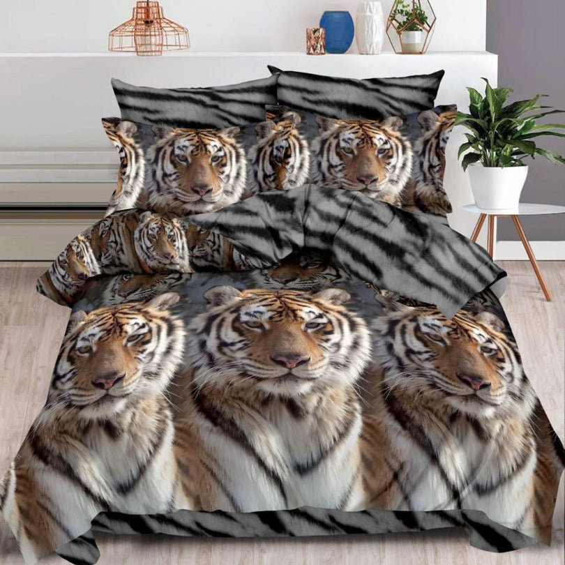 Lenjerie de pat bumbac finet cu elastic – 6 piese: Confort si stil pentru un somn odihnitor  | COD 0468-S