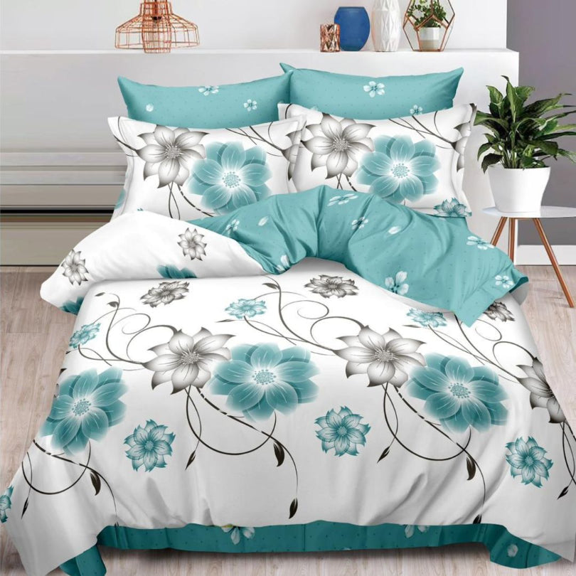 Lenjerie de pat bumbac finet cu elastic – 6 piese: Confort si stil pentru un somn odihnitor  | COD 0483-S