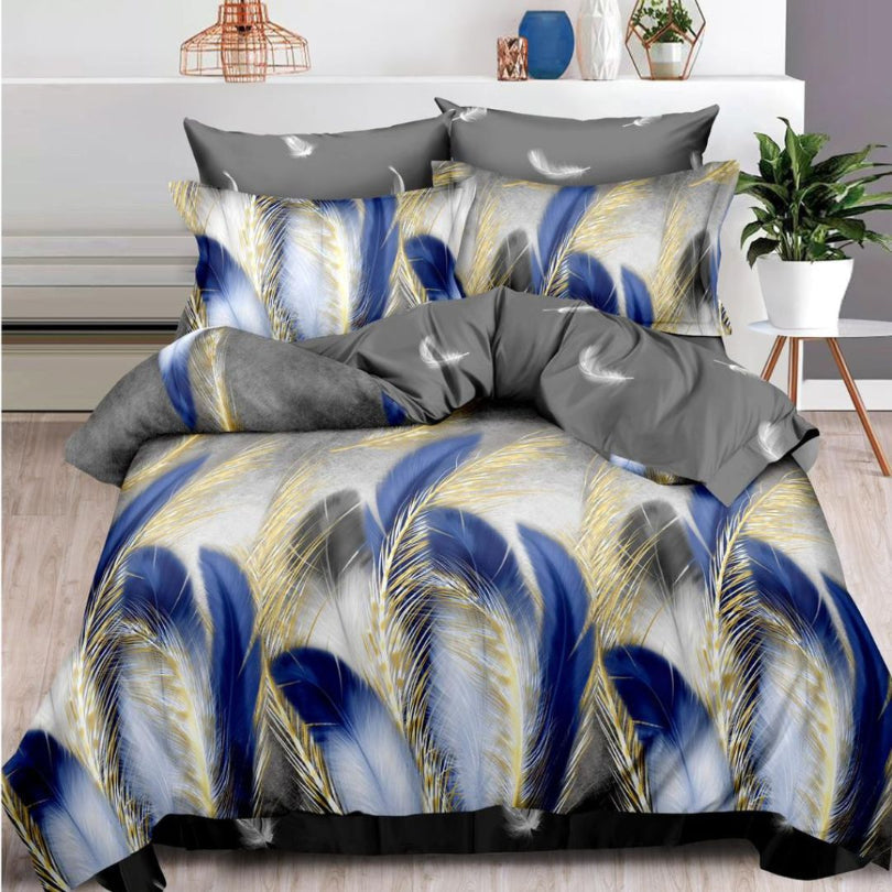 Lenjerie de pat bumbac finet cu elastic – 6 piese: Confort si stil pentru un somn odihnitor  | COD 0485-S