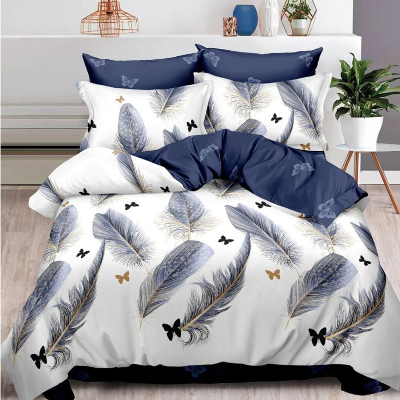 Lenjerie de pat bumbac finet cu elastic – 6 piese: Confort si stil pentru un somn odihnitor  | COD 0486-S