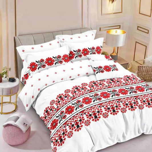 Lenjerie de pat bumbac finet cu elastic – 6 piese: Confort si stil pentru un somn odihnitor  | COD 0489-S