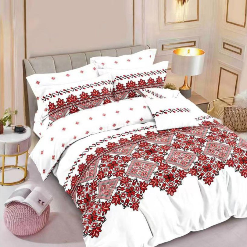 Lenjerie de pat bumbac finet cu elastic – 6 piese: Confort si stil pentru un somn odihnitor  | COD 0490-S